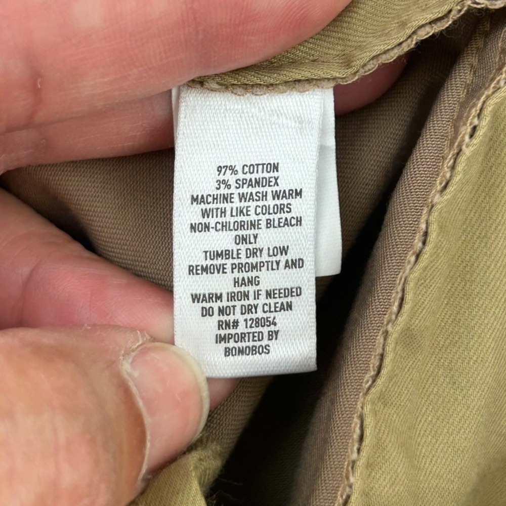 Bonobos Thursday Weekend Warrior Tailored Chino Pants Mens 35X34 Khaki Preppy - Picture 8 of 10